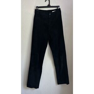 Vintage 80s 90s Alicia Herrera New York Black Suede Pants 10 Western Goth Punk